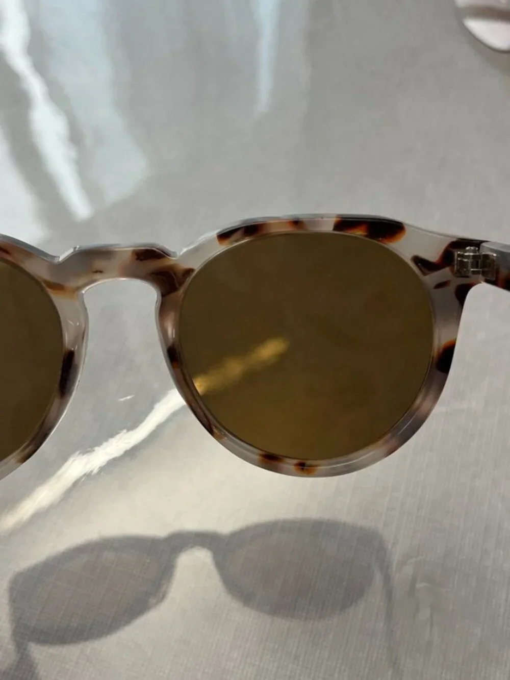 AIRE Nucleus Round Sunglasses Tortoise Cookie Brown Lens Frame